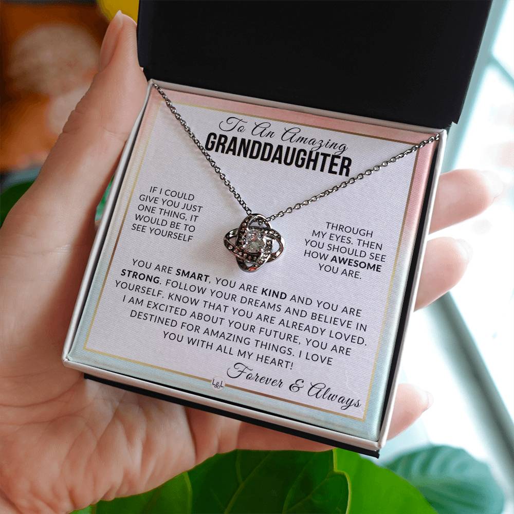 Granddaughter Gift - With All My Heart - Meaningful Granddaughter Gift For Her Birthday, Christmas or For Graduation