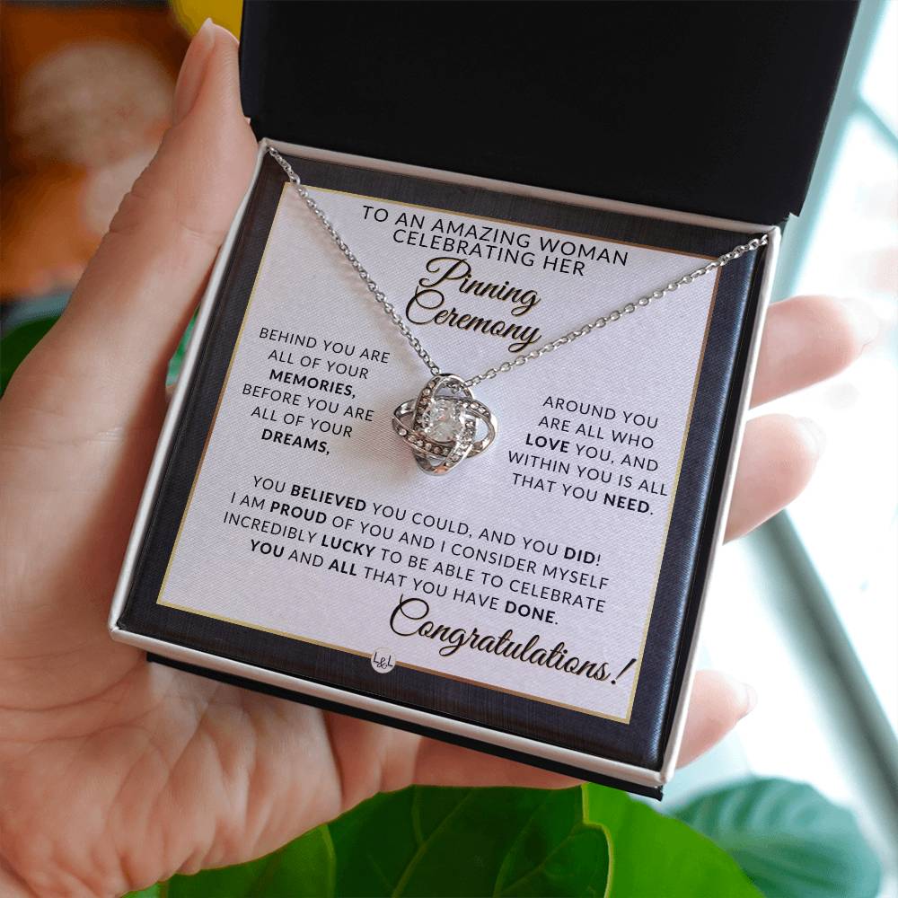 Pinning Ceremony Gift, Nurse Graduation Gift for Her, Nursing School Graduation Gift - 2024 Graduation Gift Idea For Her - Pendant Necklace + Graduation Message - Liliana and Liam