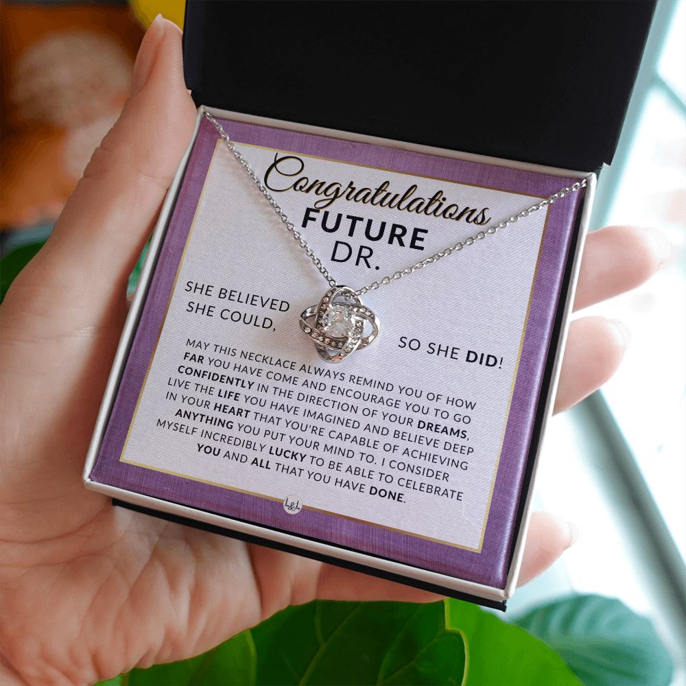 Congratulations On Your Medical School Acceptance - Meaningful Milestone Necklace - Med School Acceptance Gift For A Future Doctor