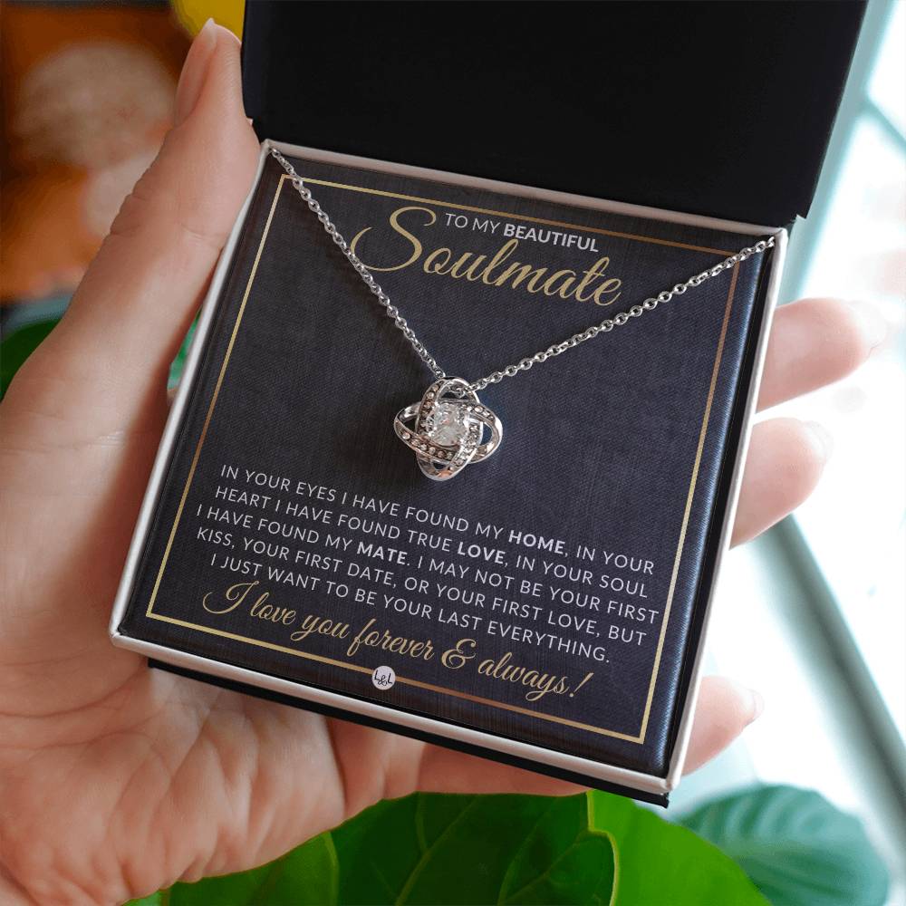 Unique Gift For Soulmate - Pendant Necklace - Sentimental and Romantic Christmas Gift, Valentine's Day, Birthday or Anniversary Present