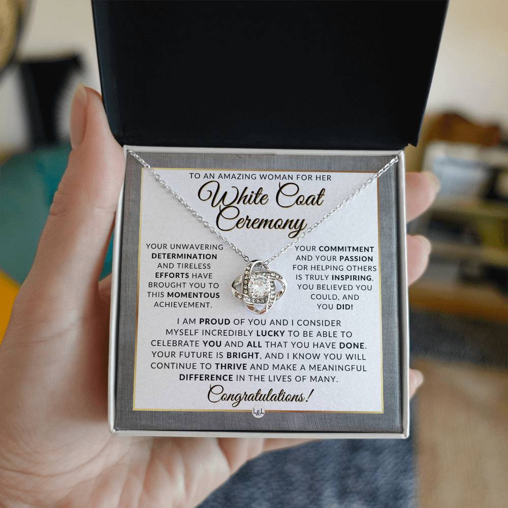 White Coat Ceremony Necklace for the Aspiring Medical Professional - Graduation Gift Idea For Her - Future Doctor - Liliana and Liam