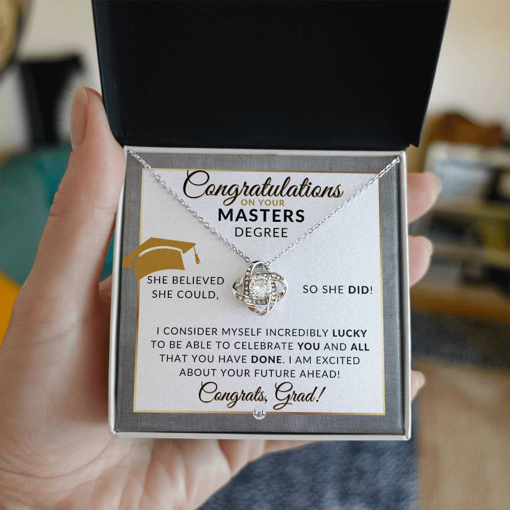 Graduation Gift For Masters Degree For Her - 2025 Master's Program Graduation Gift Idea For Her - Liliana and Liam