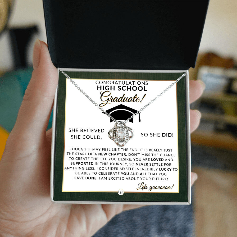 2024 High School Grad Gifts For Her - Meaningful Milestone Necklace - 2024 HS Graduation Gift Idea For A Graduating Girl