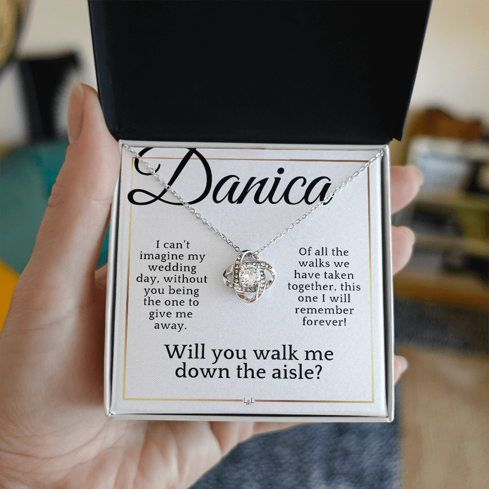 Will You Walk Me Down The Aisle - Give Me Away Proposal - Custom Name - Liliana and Liam