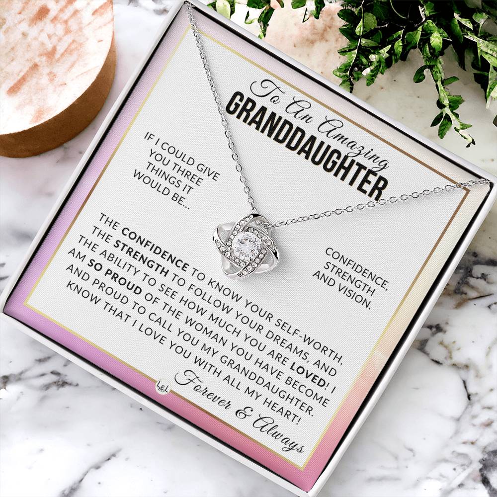 Granddaughter Gift - Forever and Always - Meaningful Granddaughter Gift For Her Birthday, Christmas or For Graduation