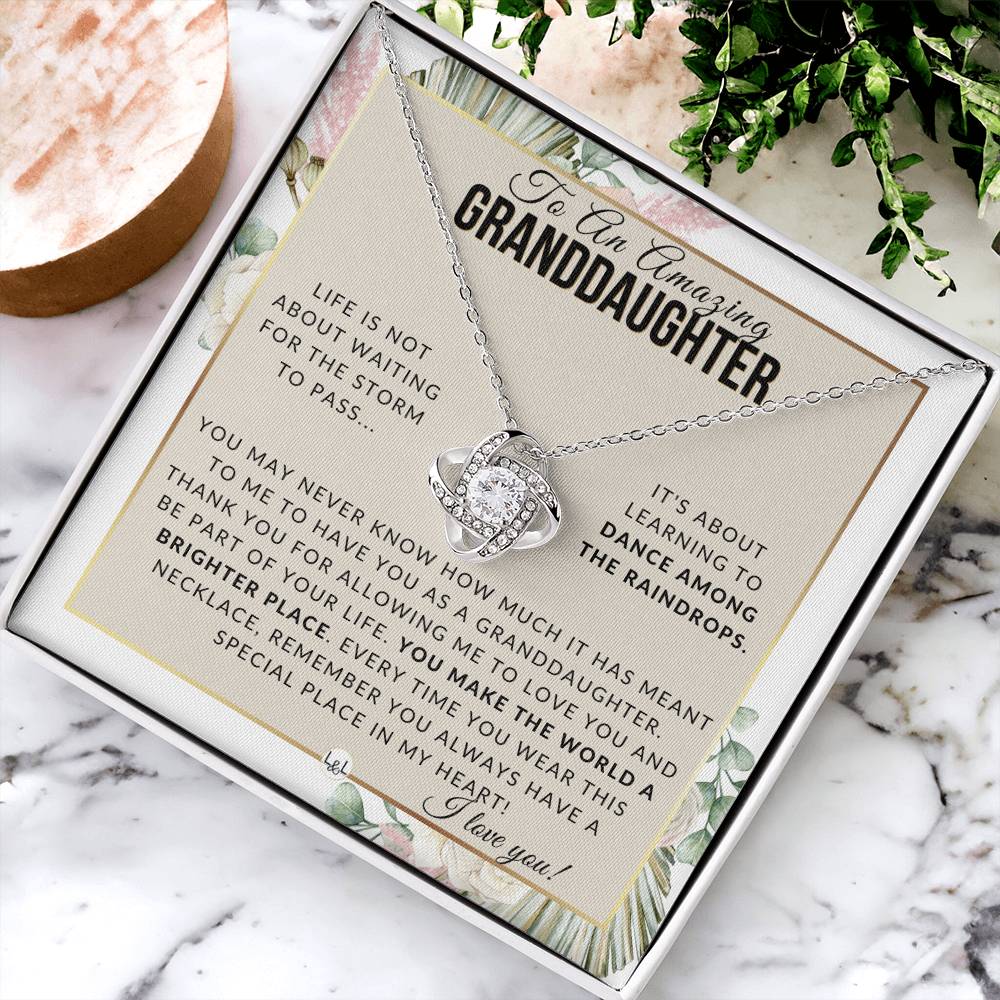 Granddaughter Gift - Dance In The Rain - Meaningful Granddaughter Gift For Her Birthday, Christmas or For Graduation