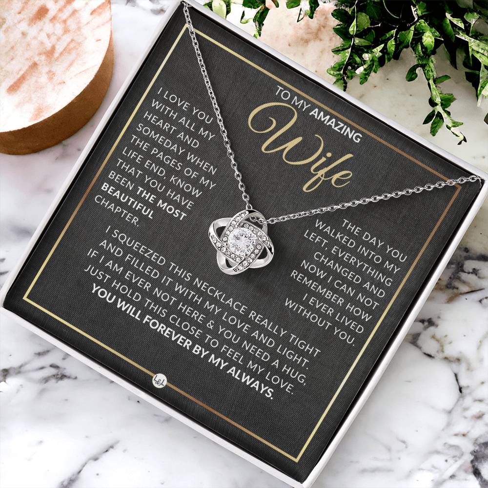 Best Gift For Wife - Beautiful Women's Pendant Necklace For Your Wife + Heartfelt Message For Her From Husband