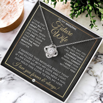 Best Gift For Future Wife - Pendant Necklace - Sentimental and Romantic Christmas Gift, Valentine's Day, Birthday or Anniversary Present - Liliana and Liam