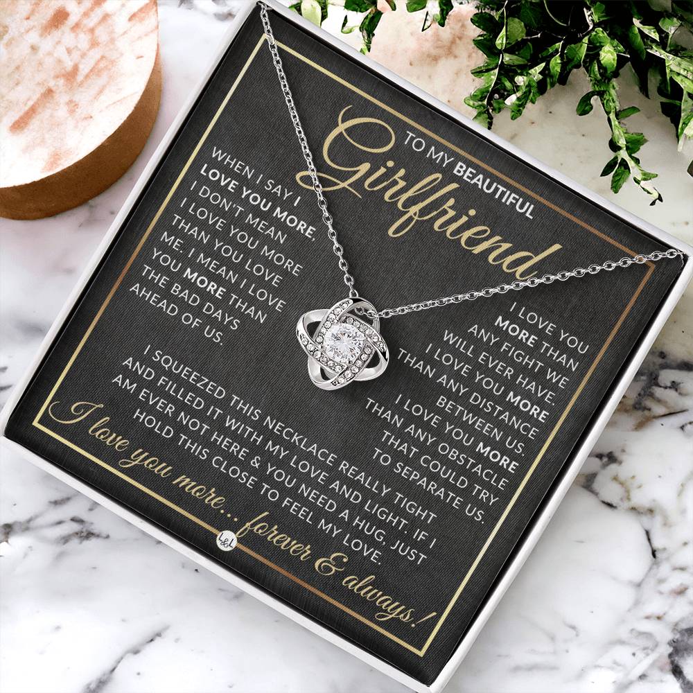Surprise Gift Idea For Girlfriend - Necklace + Sentimental Message - Romantic Christmas Gift, Valentine's Day, Birthday or Anniversary Present - Liliana and Liam