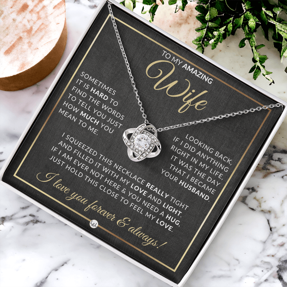 Surprise Gift For Wife - Pendant Necklace - Sentimental and Romantic Christmas Gift, Valentine's Day, Birthday or Anniversary Present