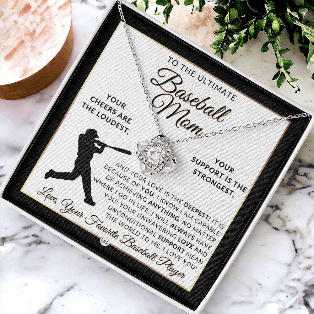 Baseball Mom Gift - Great For Mother's Day, Christmas, Her Birthday, Or As An End of Season Gift - Beautiful Women's Pendant Necklace + Heartfelt Message - Liliana and Liam
