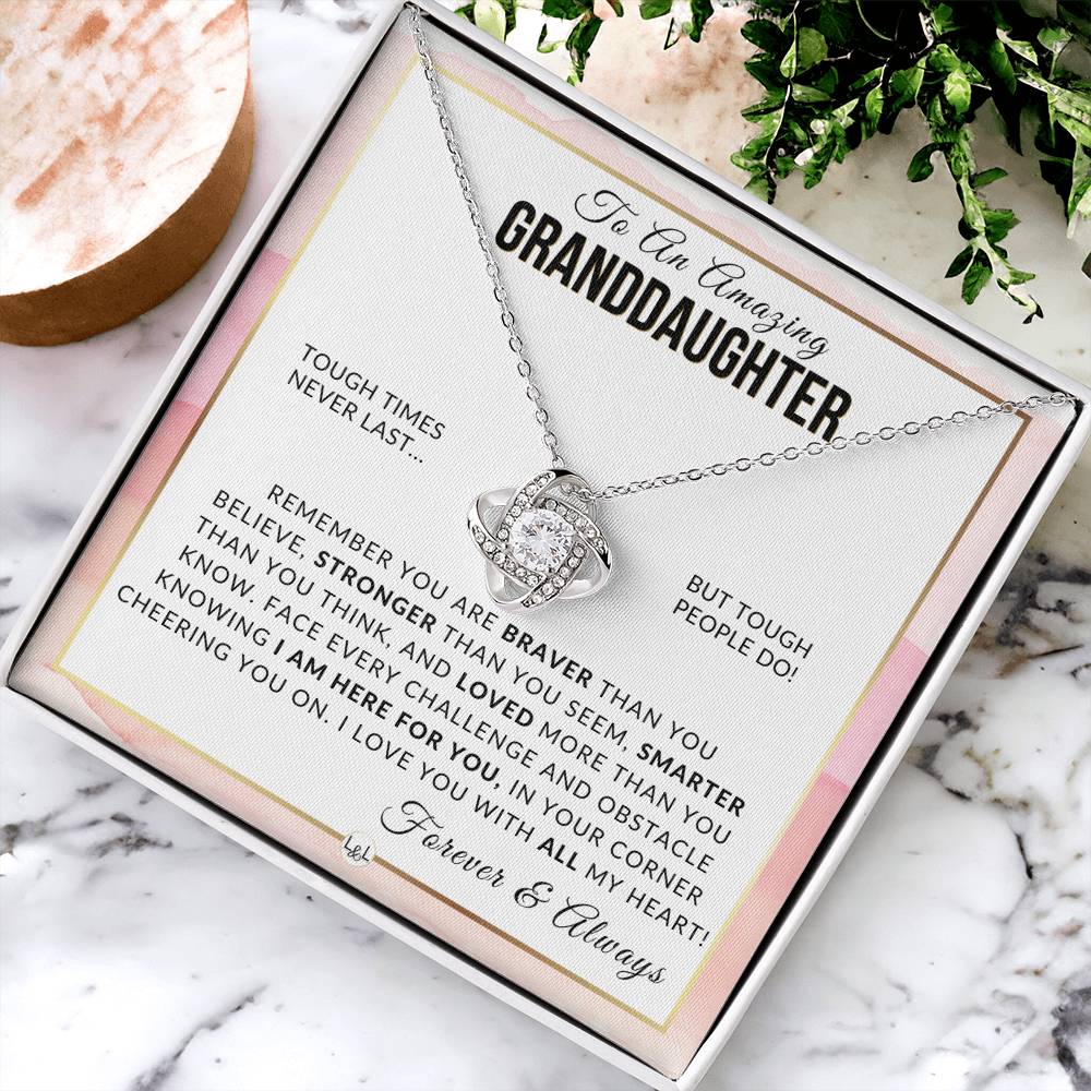 Granddaughter Gift - Braver, Stronger, Smarter - Meaningful Granddaughter Gift For Her Birthday, Christmas or For Graduation