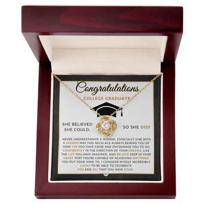 College Graduate Gift For Her - Meaningful Milestone Necklace - College Graduation Gift For Her - Liliana and Liam