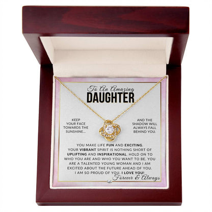 Daughter Gift - Stay True - Beautiful Women's Pendant + Sentimental Keepsake Message For Your Daughter - Perfect for Christmas, Graduation, or her Birthday - Liliana and Liam
