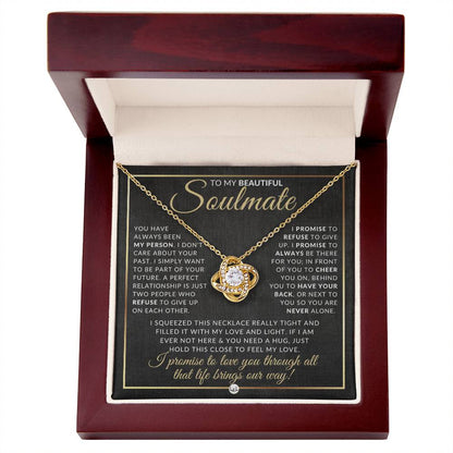 Heartfelt Gift For Soulmate - Pendant Necklace - Sentimental and Romantic Christmas Gift, Valentine's Day, Birthday or Anniversary Present - Liliana and Liam