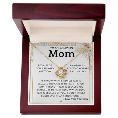 Gift for Mom, From Son - All You Do - To Mother, From Son - Beautiful Women's Pendant + Sentimental Message - Great For Mother's Day, Christmas or Your Mom's Birthday - Liliana and Liam