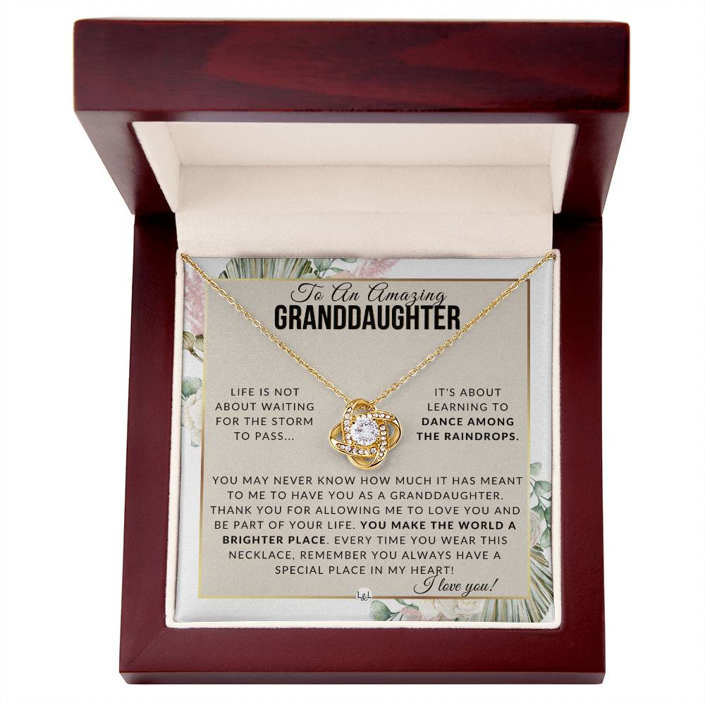 Granddaughter Gift - Dance In The Rain - Meaningful Granddaughter Gift For Her Birthday, Christmas or For Graduation