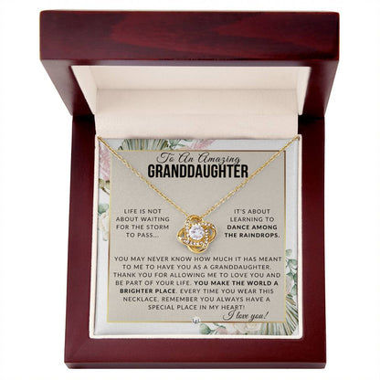 Granddaughter Gift - Dance In The Rain - Meaningful Granddaughter Gift For Her Birthday, Christmas or For Graduation - Liliana and Liam