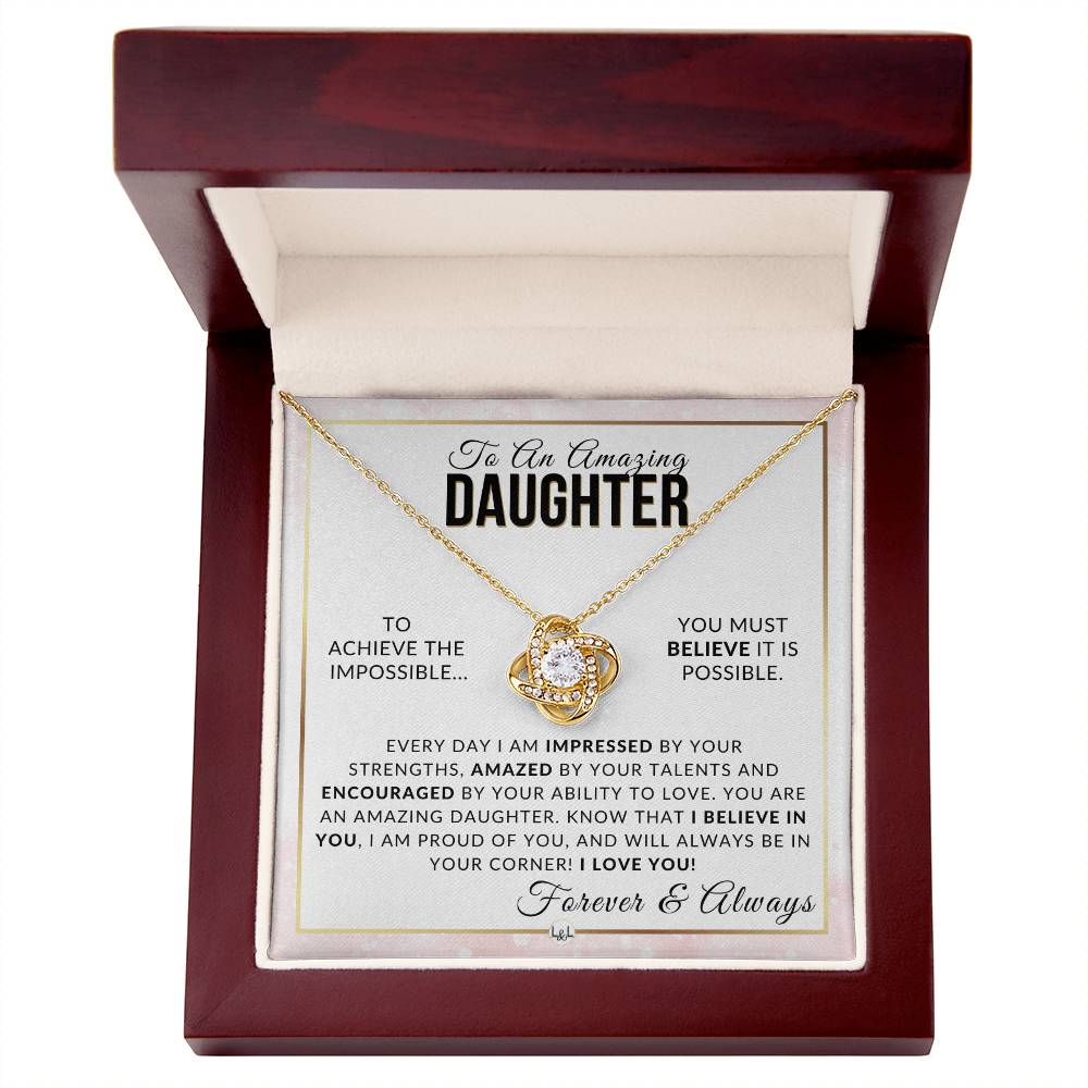 Daughter Gift - I Believe In You - Meaningful Gift For Her Birthday, Christmas or For Graduation - Liliana and Liam