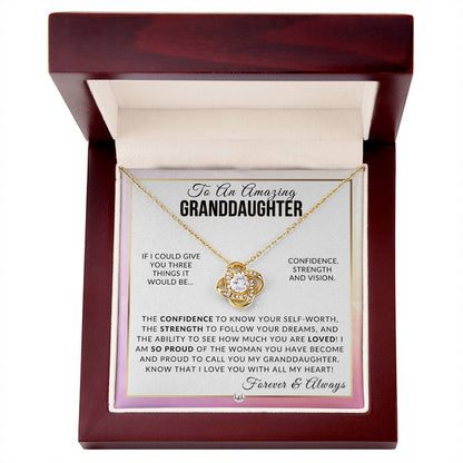 Granddaughter Gift - Forever and Always - Meaningful Granddaughter Gift For Her Birthday, Christmas or For Graduation - Liliana and Liam