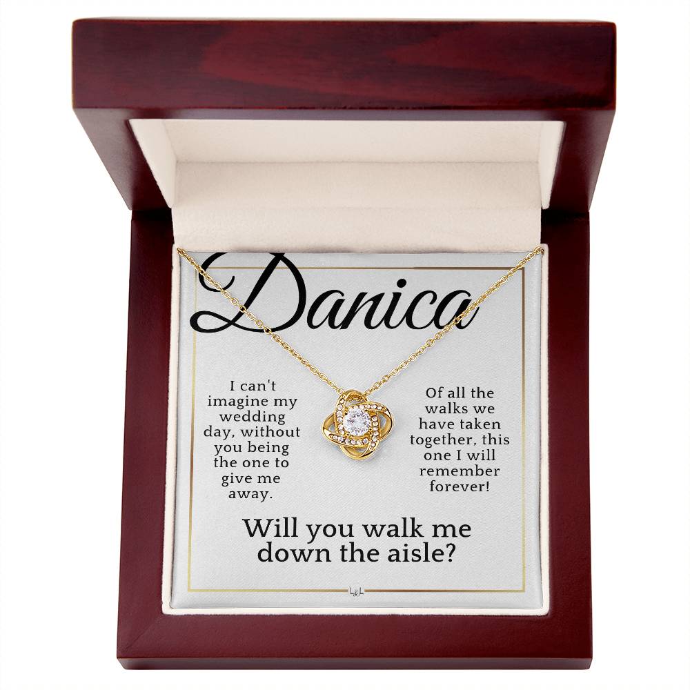 Will You Walk Me Down The Aisle - Give Me Away Proposal - Custom Name - Liliana and Liam