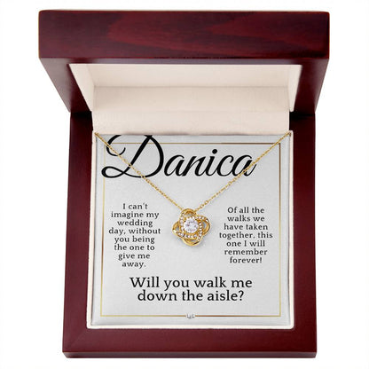 Will You Walk Me Down The Aisle - Give Me Away Proposal - Custom Name - Liliana and Liam