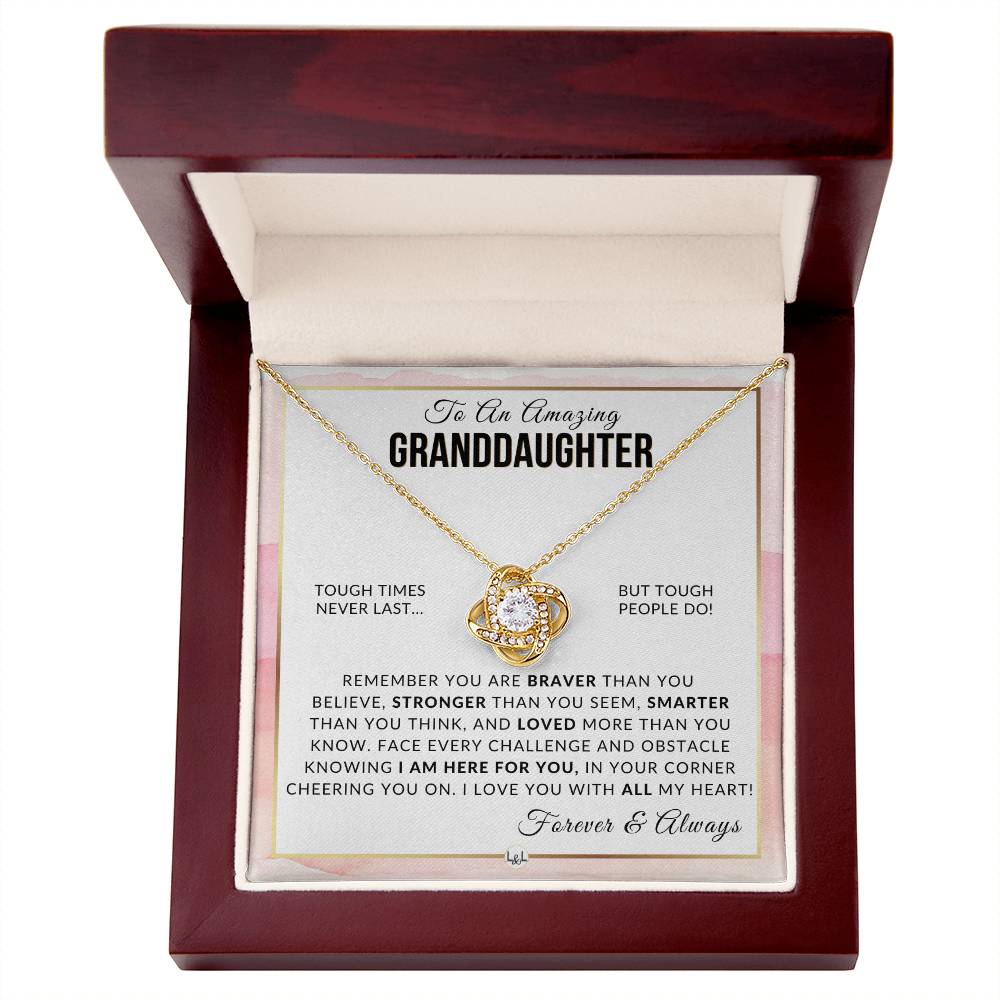 Granddaughter Gift - Braver, Stronger, Smarter - Meaningful Granddaughter Gift For Her Birthday, Christmas or For Graduation