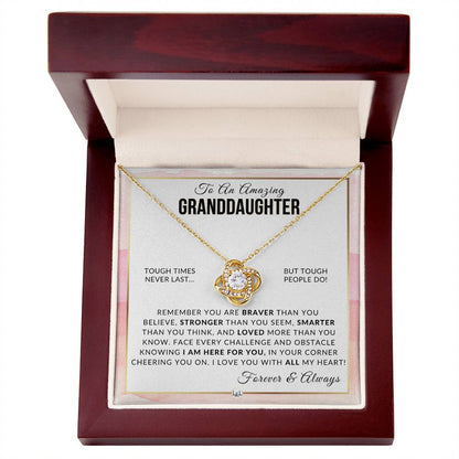 Granddaughter Gift - Braver, Stronger, Smarter - Meaningful Granddaughter Gift For Her Birthday, Christmas or For Graduation - Liliana and Liam
