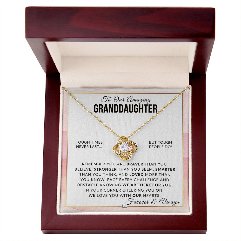 Gift For Our Granddaughter - Braver, Stronger, Smarter - Meaningful Granddaughter Gift For Her Birthday, Christmas or For Graduation - Liliana and Liam