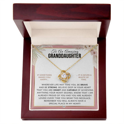 Granddaughter Gift - Special Place In My Heart - Meaningful Granddaughter Gift For Her Birthday, Christmas or For Graduation - Liliana and Liam