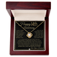 14th Anniversary - Elegant Knot Pendant Necklace with Heartfelt Message - Gift for Wife - Liliana and Liam