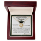 Masters Degree Grad Gifts For Her - Beautiful Women's Pendant Necklace + Heartfelt Graduation Message For Masters Graduate