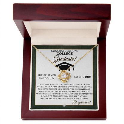 College Grad Gift For Her - Meaningful Milestone Necklace - College Graduation Gift For A Girl - Liliana and Liam