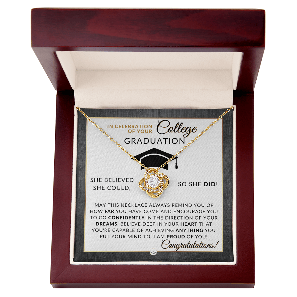 College Graduation Gift For Her - Meaningful Milestone Necklace - Graduation Gift For Her - Liliana and Liam