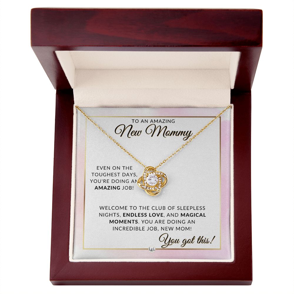 New Mommy - Beautiful Pendant Necklace To Celebrate Mom - Great Birthday, Mother's Day or Christmas Gift Idea For Her - Liliana and Liam