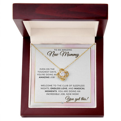 New Mommy - Beautiful Pendant Necklace To Celebrate Mom - Great Birthday, Mother's Day or Christmas Gift Idea For Her - Liliana and Liam