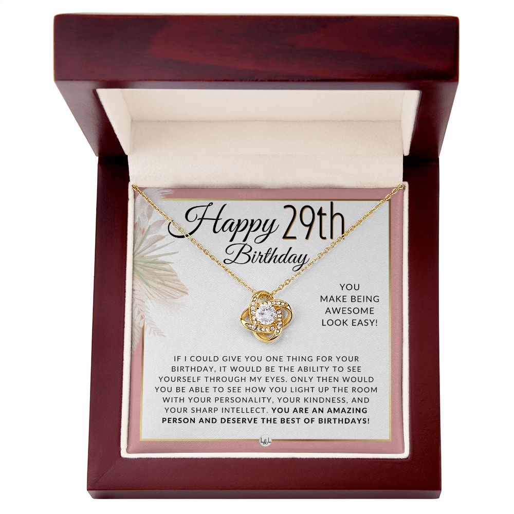 29th Birthday Gift For Her - Necklace For 29 Year Old Birthday - Meaningful Present For Your Best Friend, Daughter, Sister, Granddaughter or Cousin - Liliana and Liam