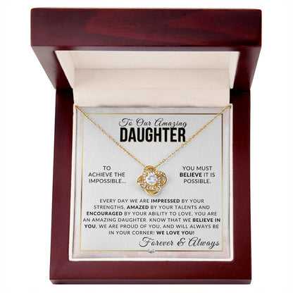 Gift For Our Daughter - We Believe In You - Meaningful Gift For Her Birthday, Christmas or For Graduation - Liliana and Liam