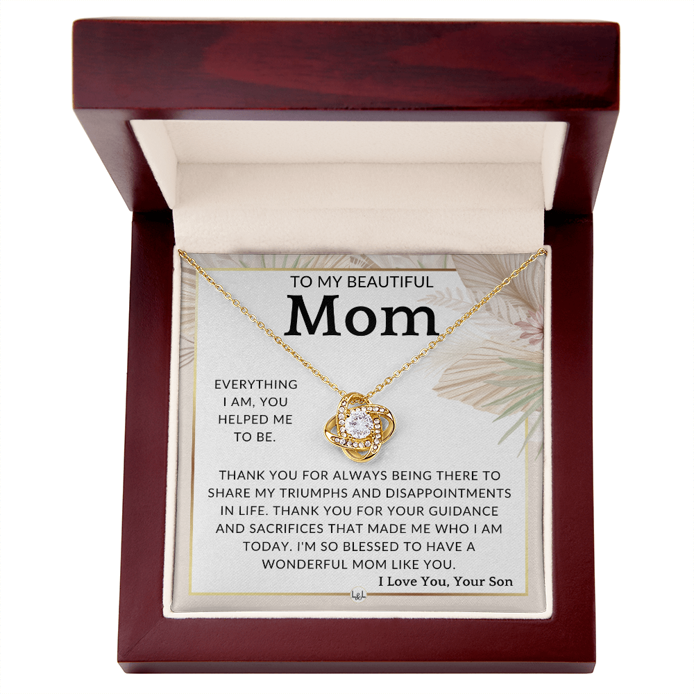 To my beautiful mom - love your son