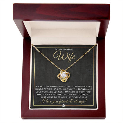 Special Gift For Wife - Pendant Necklace - Sentimental and Romantic Christmas Gift, Valentine's Day, Birthday or Anniversary Present - Liliana and Liam