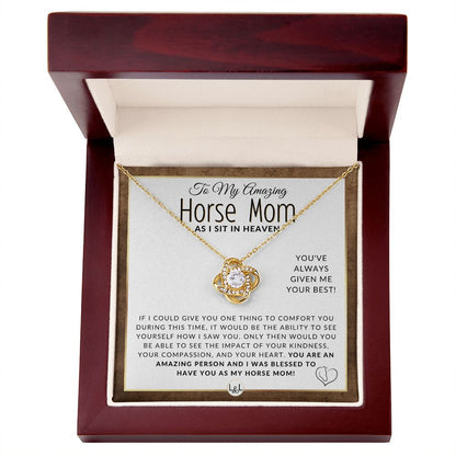 You Gave Your Best - For Grieving Horse Mom - Horse Memorial Gift, Horse Loss Keepsake, Horse in Heaven - Condolence And Comfort Sympathy Gift - Horse Mom Keepsake Necklace - Liliana and Liam