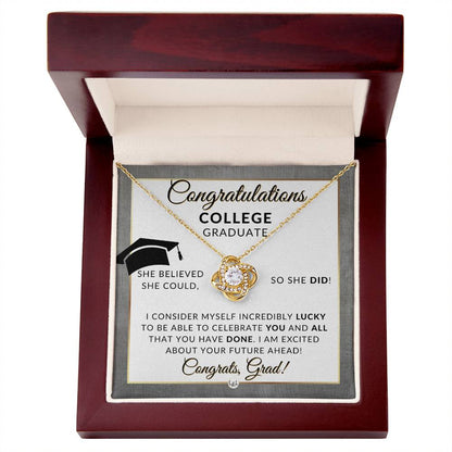 Graduation Gift For College Girl - Beautiful Women's Pendant - Perfect College Graduation Gift For Her - Great Gift For College Graduation Party - Liliana and Liam