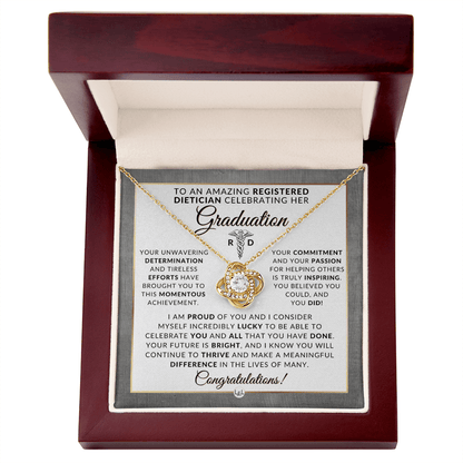 Registered Dietitian: Necklace to Celebrate - Graduation Gift For Her - Liliana and Liam