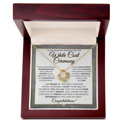 White Coat Ceremony Necklace for the Aspiring Medical Professional - Graduation Gift Idea For Her - Future Doctor - Liliana and Liam