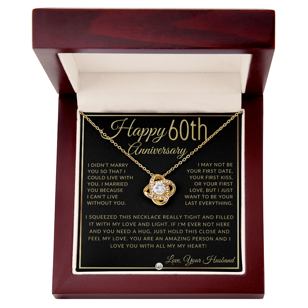 60th Anniversary Gift for Wife - Forever & Always Necklace