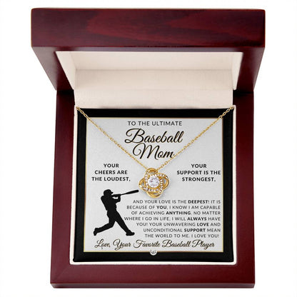 Baseball Mom - Knot Pendent Necklace - Gift For Sports Mom - Liliana and Liam