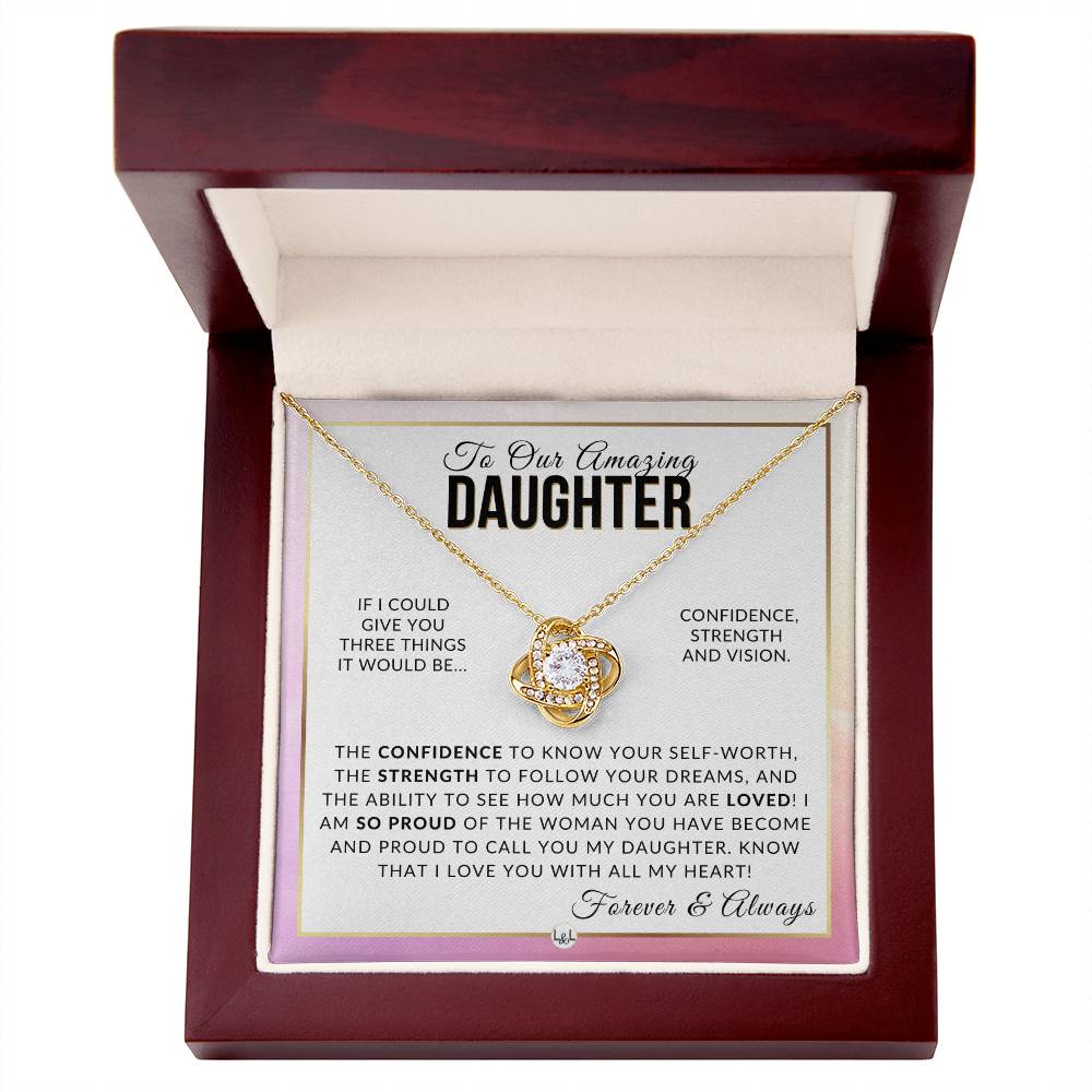 Daughter Gift - Forever and Always - Meaningful Gift For Her Birthday, Christmas or For Graduation - Liliana and Liam