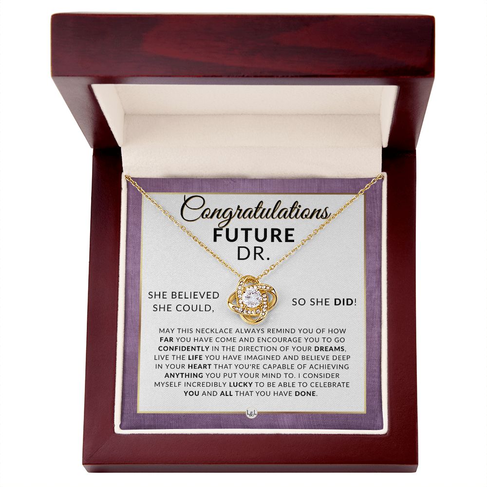 Congratulations On Your Medical School Acceptance - Meaningful Milestone Necklace - Perfect Med School Acceptance Gift For A Future Doctor - Liliana and Liam