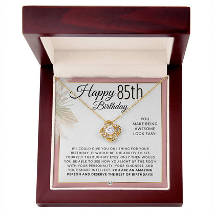 85th Birthday Gift For Her - Necklace - Beautiful Women's Pendant Necklace + Heartfelt Birthday Message For Her