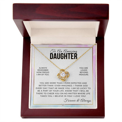 Daughter Gift - I Thank God - Meaningful Gift For Her Birthday, Christmas or For Graduation - Liliana and Liam